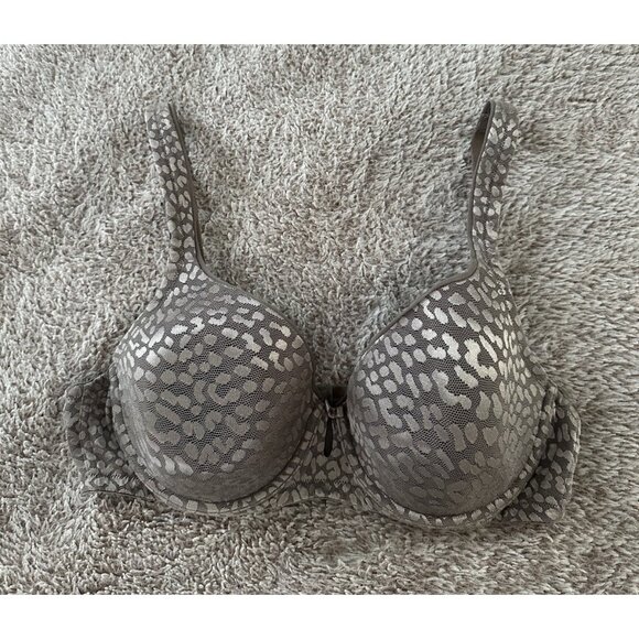 SOMA Intimates 38C T Shirt Bra Lavender Cheetah Animal Print Lightly Padded UW - Picture 2 of 16